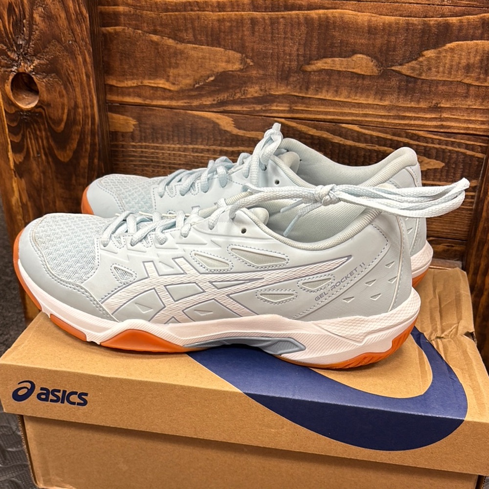 ASICS Women's blue and Orange Athletic Shoes